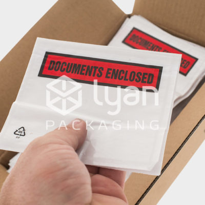 A7 Printed 'Documents Enclosed' Wallets